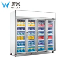 Супермаркет Дисплей Холодильник стеклянная дверь морозильник Витрина шкафы коммерческий холодильник для замороженных продуктов