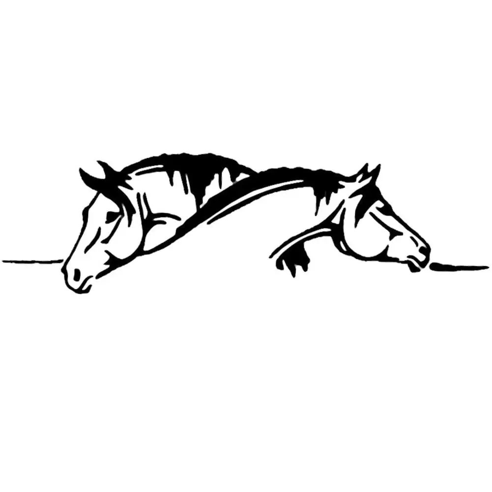 

50% HOT SALESï¼ï¼ï¼Creative Two Horses Graphical Funny Animal Reflective PET Car Sticker Decal