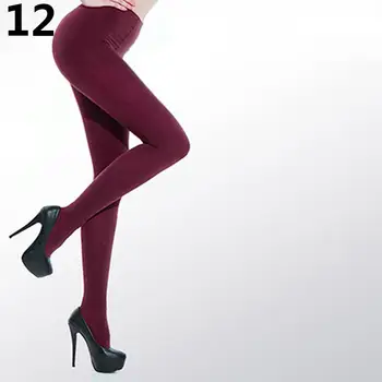 

Women's Sexy Candy Color Velvet Stockings 120D Seamless Stretch Pantyhose Tights