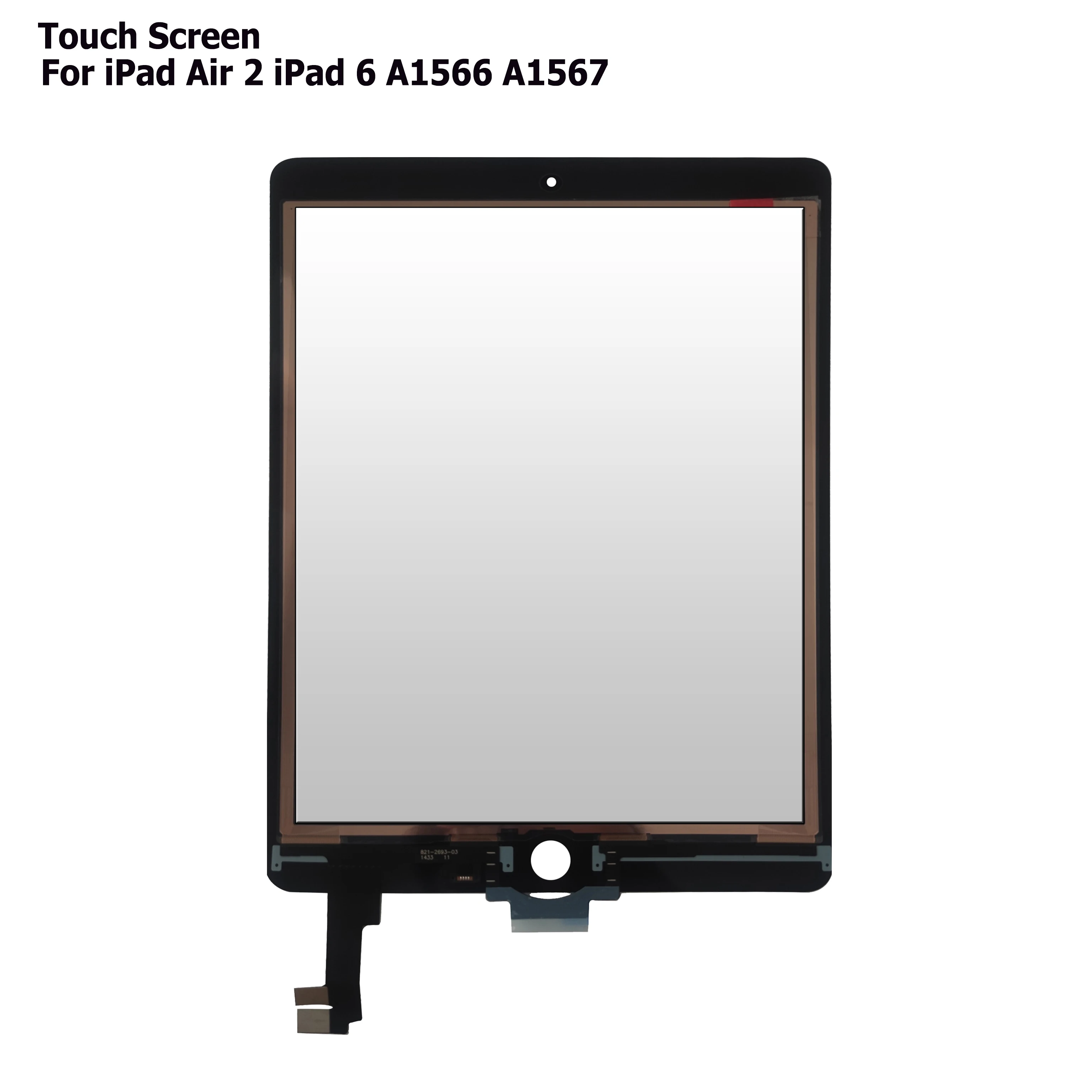 Écran tactile en verre pour iPad Air 2, avec câble flexible, outils  gratuits, A1567, A1566