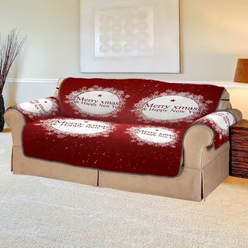 

1 Christmas Sofa Cover Set Polyester Soft Protective Sofa Couch Creative Cover Protector For Living Room Home Decor Accessories
