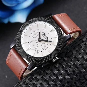 

Luxury High-end Brand Men's Quartz Fashion Watch Waterproof Retro Business Watch Artificial Leather Strap Montre homme Reloj