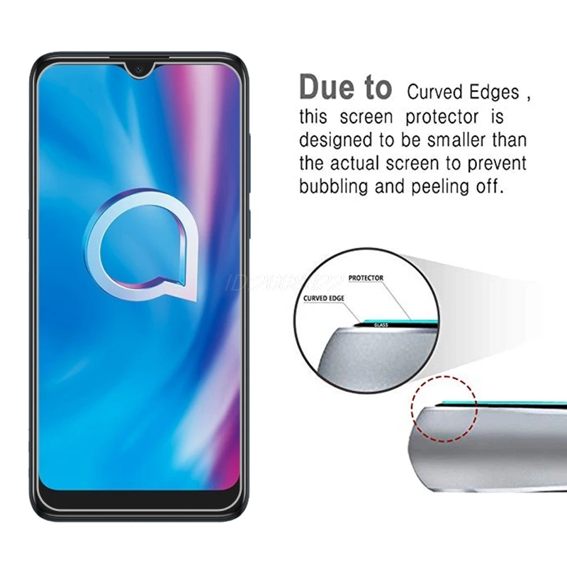 Закаленное стекло для Alcatel 1V 1B 1S 3L 2020 стеклянная пленка 9D Защитное 6 22 "Защита