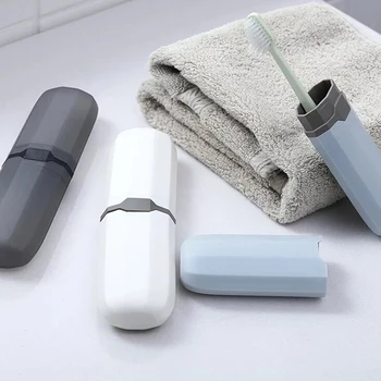 

Portable Travel Toothbrush Box Toothbrush Receive A Case Simple Plain Wash Toothbrush Bucket Tooth Cylinder