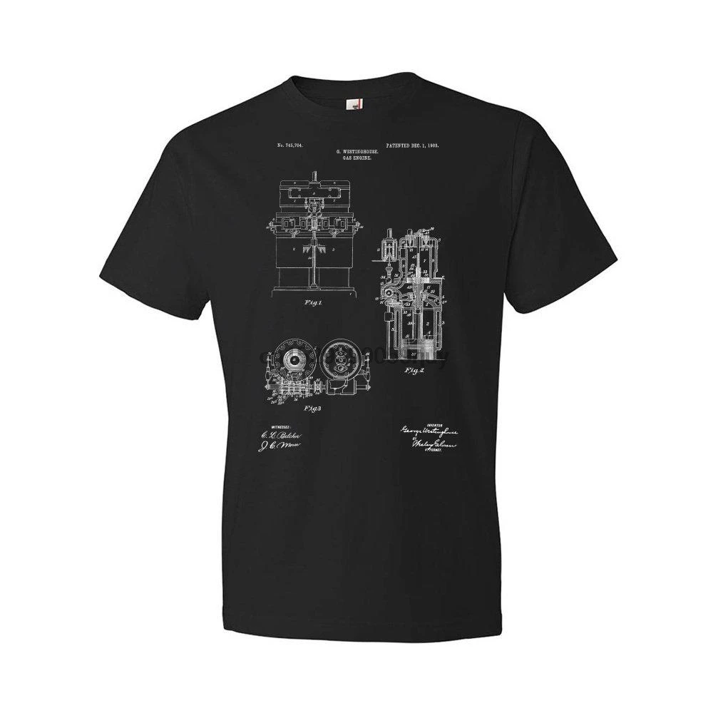 Westinghouse Gas Engine Shirt Science Teacher Motor Blueprint Classroom 