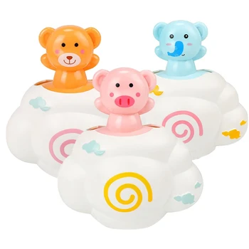 

3 Pack Rain Cloud Bathtub Toys for Kids Bathtub Time for Kids Colorful Shower Head Fun Bath Toys Clockwork Water Toys