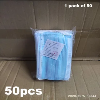 

50-500 Pcs bag Disposable face mask masque mondkapjes Fashion Mouth Masks Non-woven Melt Blown 3-layer Mascarilla mascarilas