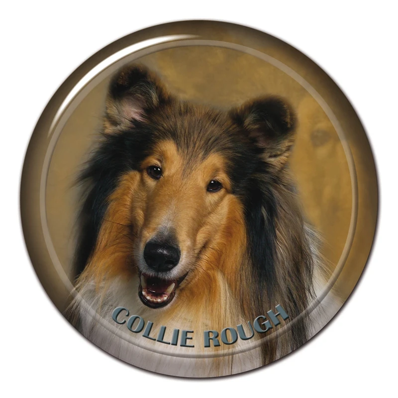 

B0822# 13CM/17CM Self-Adhesive Decal Collie Rough Dog V1 Car Sticker Decors on Bumper Rear Window Laptop