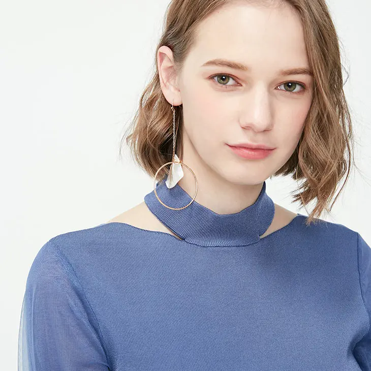 Vero Moda женский гаузи воздушный шар рукава сзади шеи лента вязаный Топ | 319124527