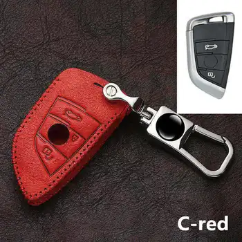 

Genuine Leather Car Key Case Key Cover Key Shell Protection for BMW X5 F15 X6 F16 G30 7 Series G11 X1 F48 F39 Car Accessories