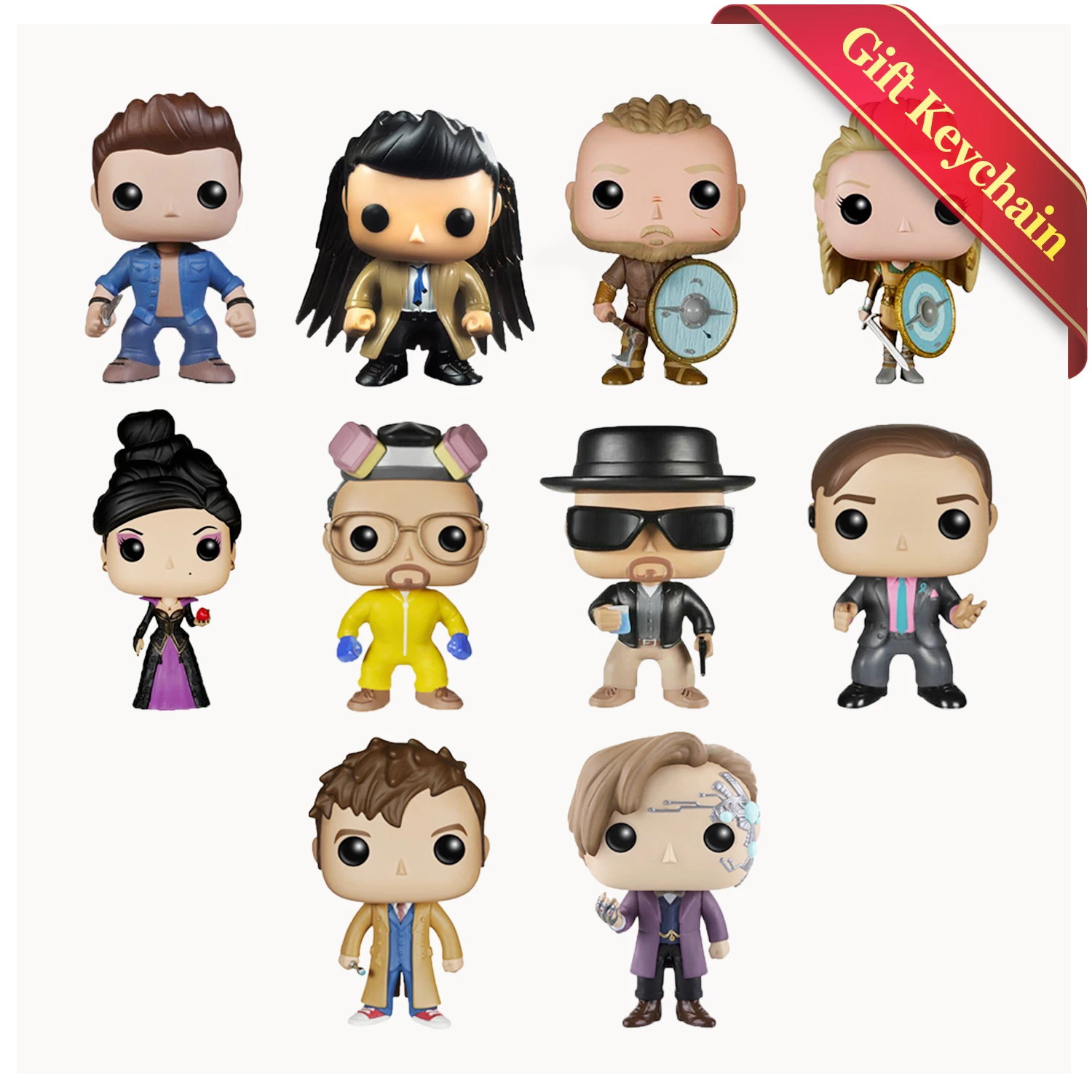 

FUNKO POP Breaking Bad Doctor Who Vikings Supernatural Anime Action Figure TV Series Vinyl Dolls Model Toys Gifts for adult