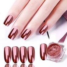 1 коробка для ногтей зеркальный блеск порошок металлический цвет УФ-гель для дизайна ногтей Полировка хромированные хлопья пигментная пыль украшения Маникюр