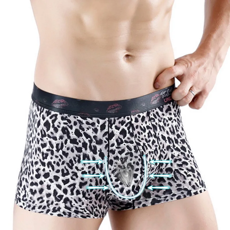 F Litthing милый мультяшный принт мужские боксеры Homme модное шелковое нижнее белье мужские удобные трусики мягкие дышащие мужские трусы - Цвет: F
