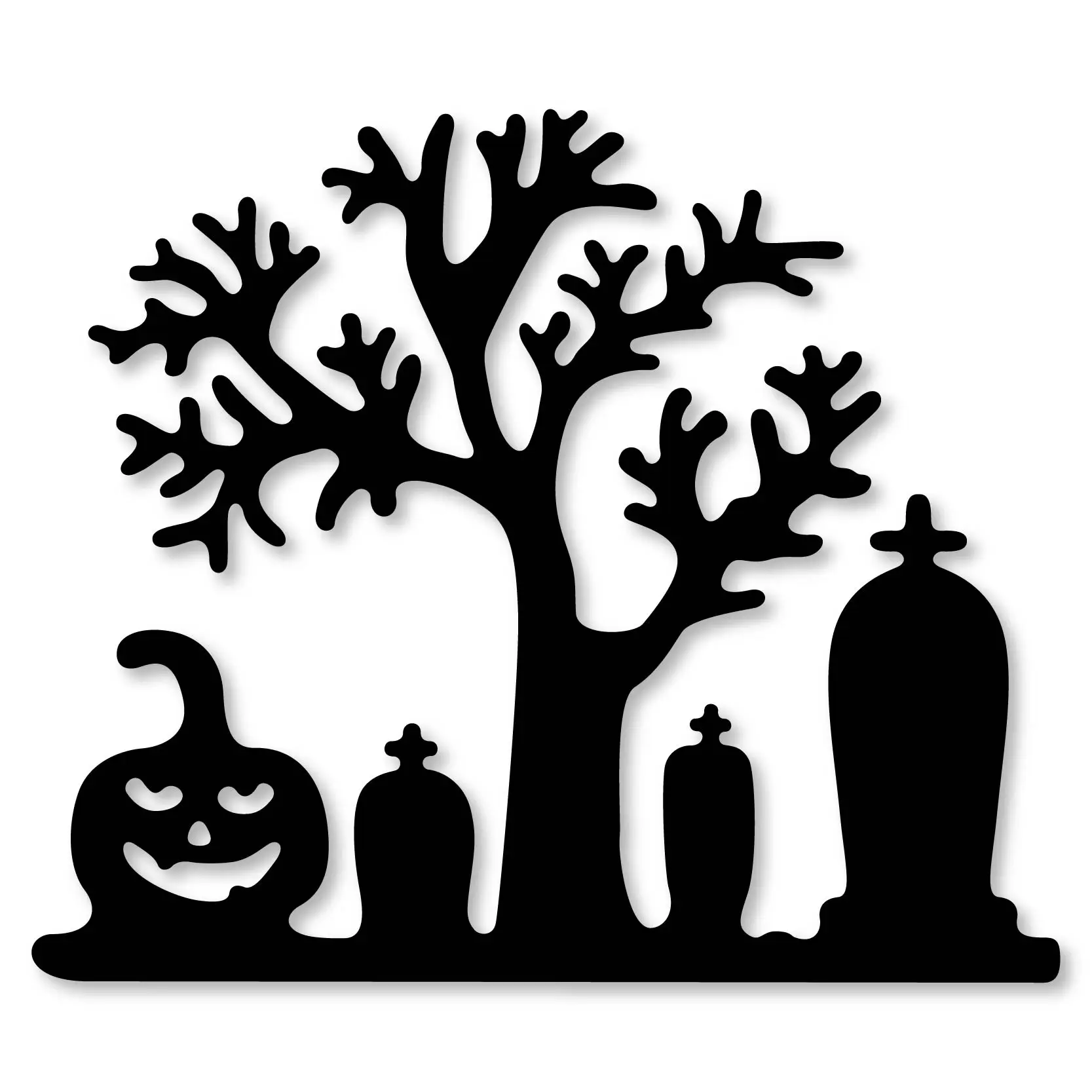 

Halloween pumpkin Tree Tomb 64*75mm Metal Cutting Dies Scrapbooking for Card making DIY Embossing stencil Cut Craft Die 2019
