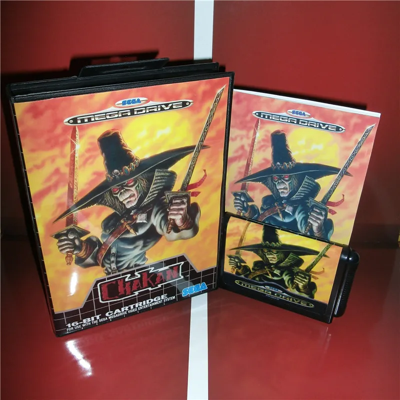 Chakan EU чехол с коробкой и руководством для sega Megadrive Genesis игровая консоль 16 бит MD карта