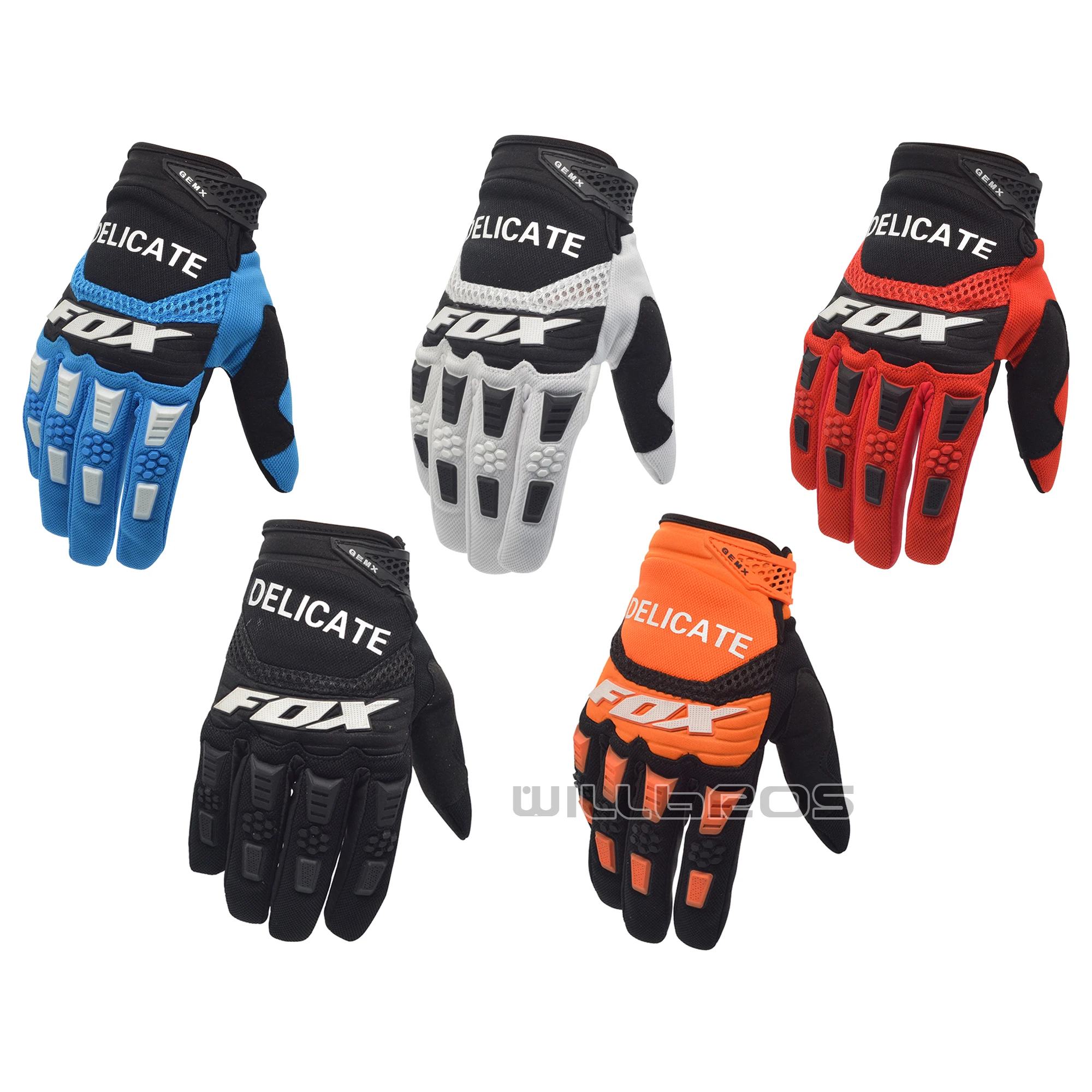 Delicate Fox Gloves MX BMX Dirt Bike Guantes Cycling Dirt Bike MTB DH Race Enduor Motocross Mountain Bicycle Luvas For Men