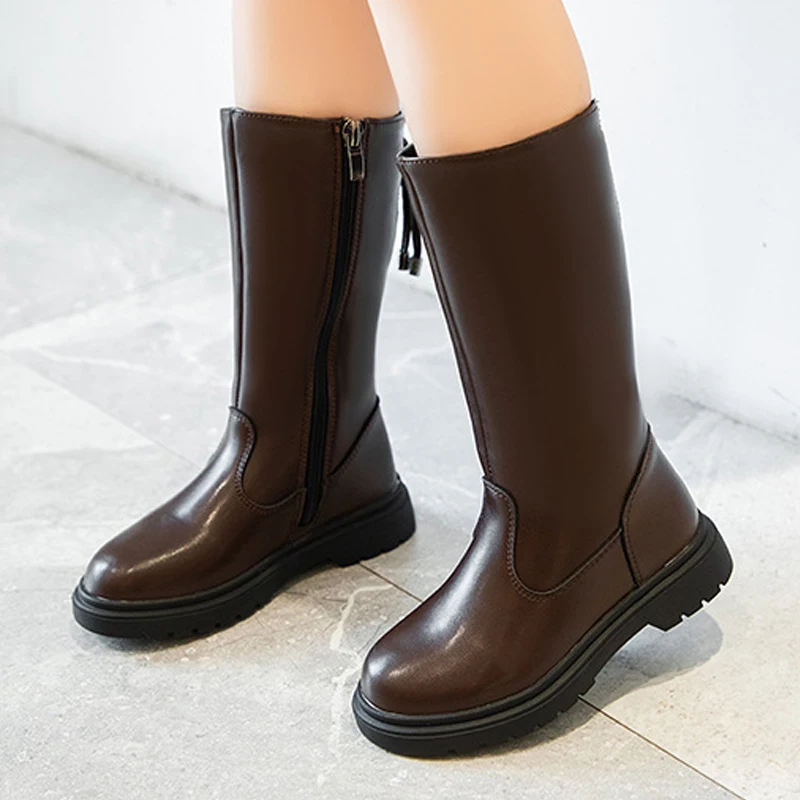 Botas de gran suavidad para niñas, botines de algodón de terciopelo negro, Botas  Largas de microfibra de calidad, para Otoño e Invierno|Botas| - AliExpress