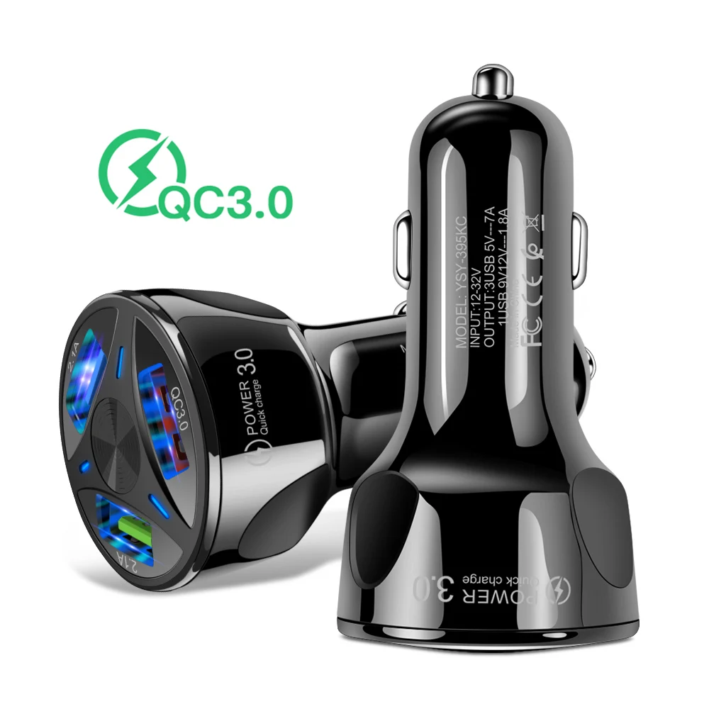 Автомобильное зарядное устройство Olnylo Quick Charge 3,0 USB для iPhone 11 XR XS samsung Автомобильное зарядное устройство для Xiaomi Fast QC 3,0 2,0 зарядное устройство для мобильного телефона USB