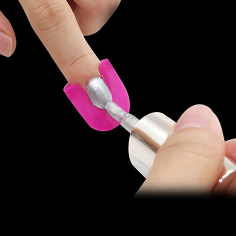 26 шт./компл. 10 размеров G кривой Форма Лаки Щит чехол на палец для маникюра французский клей для наклеек влагозащищенная модель ногтей протектор