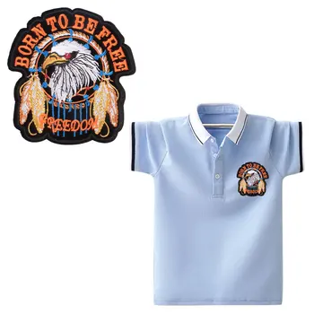 

Pig eagle badge Heat Transfer Patches For Stripe Clothes Patch A-level Washable Iron On Applique DIY Clothing Sticker