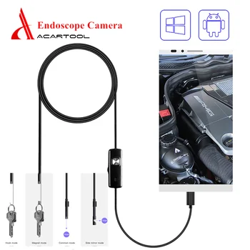

Newest Endoscope Flexible Camera Endoscopio USB Android/PC Notebook with 6 LEDS 5.5MM/7MM Waterproof Inspection Borescope
