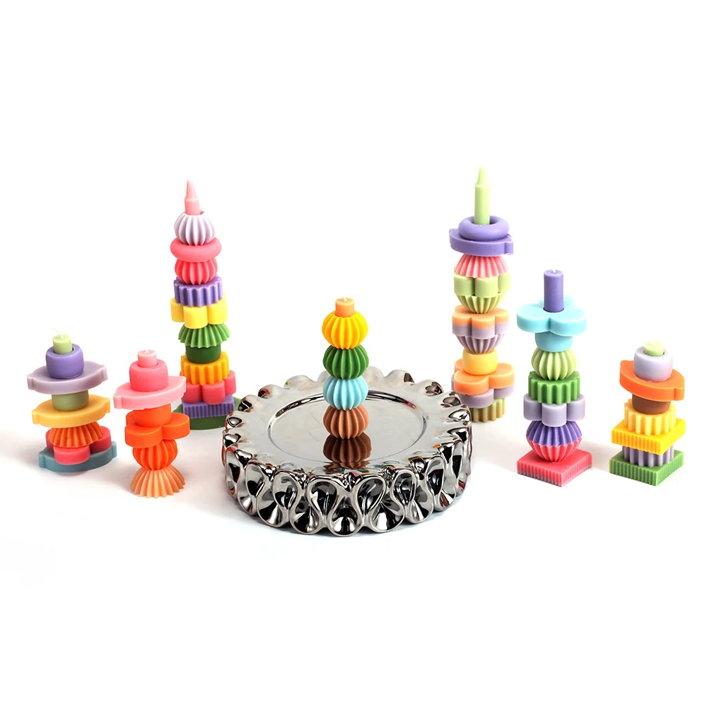 Building Block Candle Molds Aromatherapy Wax Silicone Mould DIY Handmade Home Decoration Tool