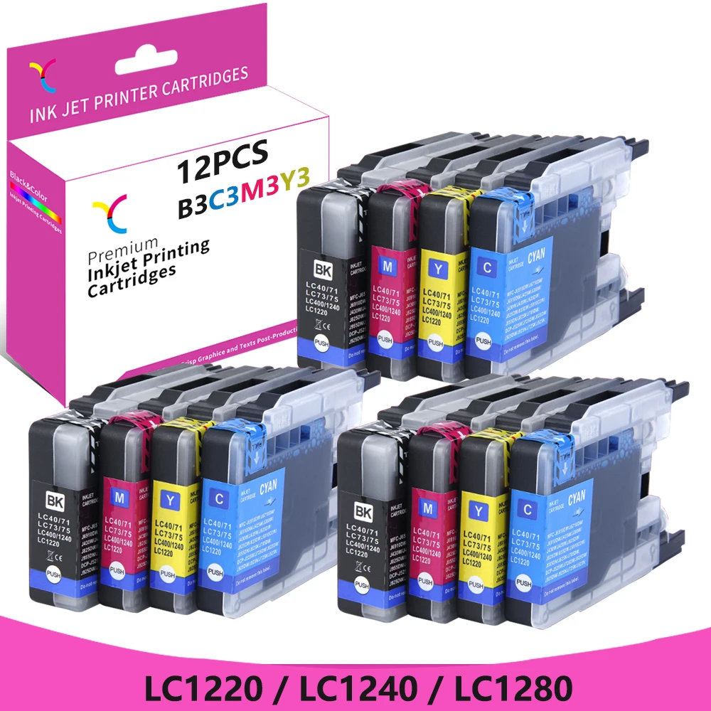 

Тиристорные регуляторы 12 шт. для брата LC1220 LC1280/LC1240 чернила Комплект детских трусов-боксеров для MFC-J5910DW MFC-J6510DW MFC-J6710D MFC-J6710DW MFC-J6910DW MFC-J435W