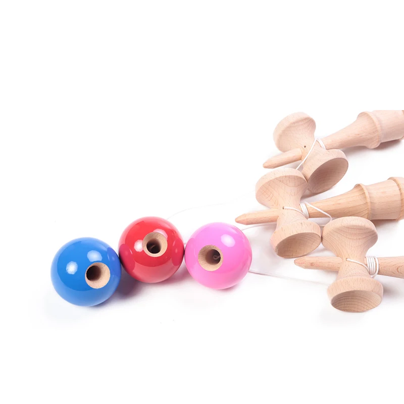 Деревянные игрушки Kendama 18 см из искусственной кожи, традиционный японский мяч-фиджет Kendamas, умелый мяч для жонглирования, игрушки для спорта на открытом воздухе