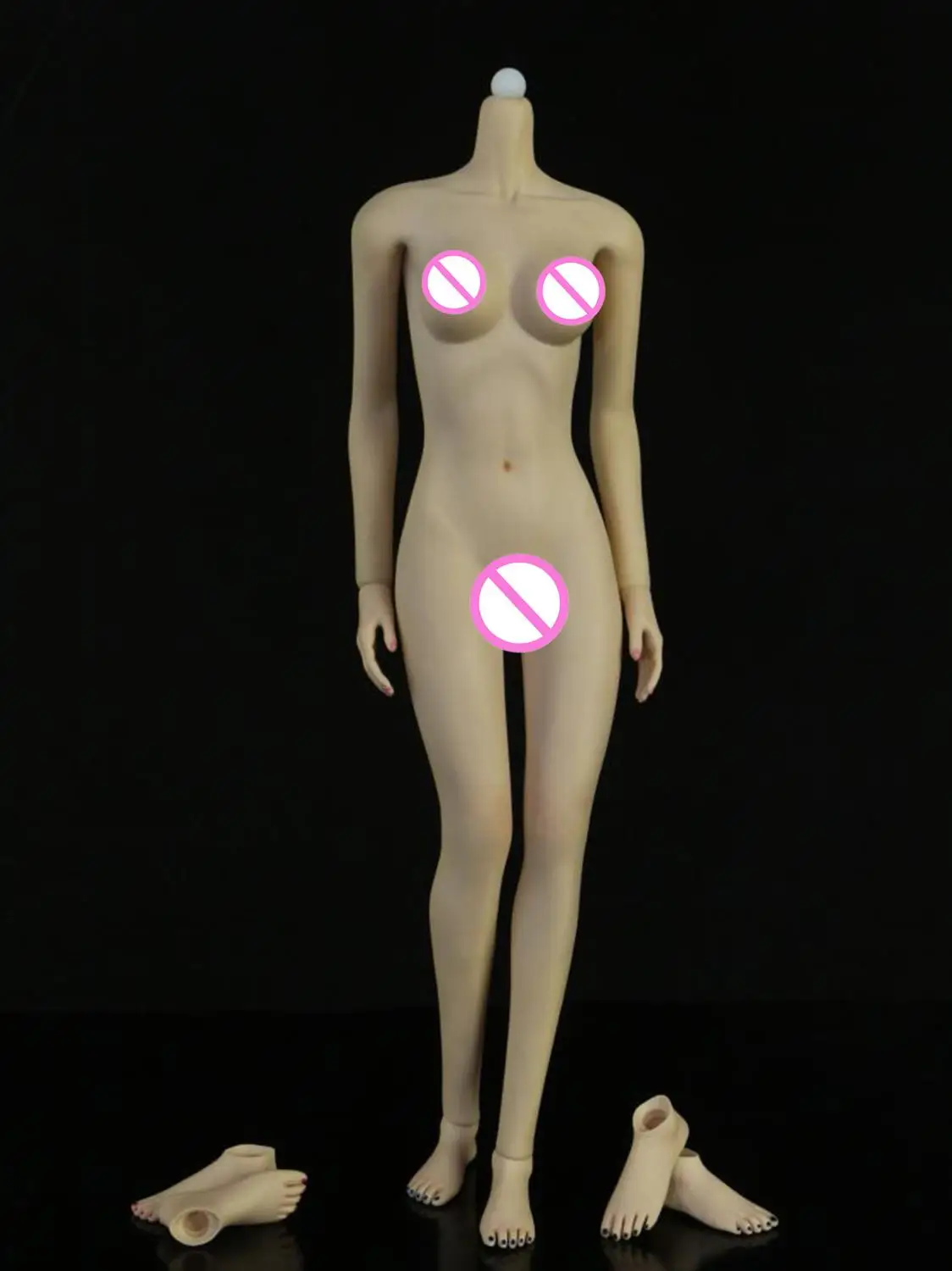 

1:6 Scale Sexy Female Body Steel Plastic Skeleton 3.0 Standing Vertically Detachable Foot Medium Big Chest Pvc Figure Modle Toy