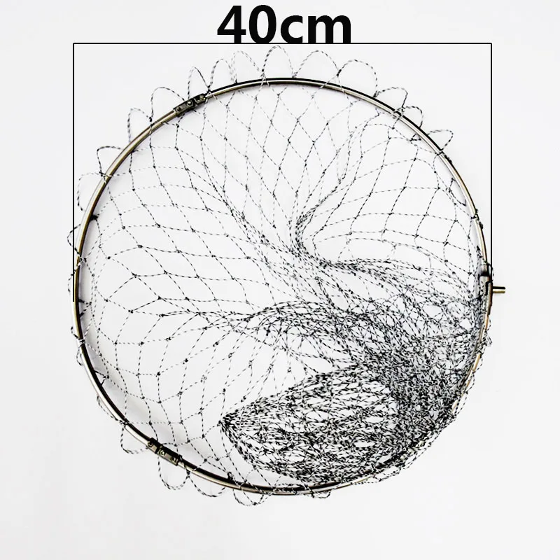 Braided 40cm Pe нейлоновые рыболовные сети, рыболовные снасти, складная ромбовидная сеть, глубина отверстия, складные погружные сети, все для рыболовных продуктов - Цвет: Braided 40cm