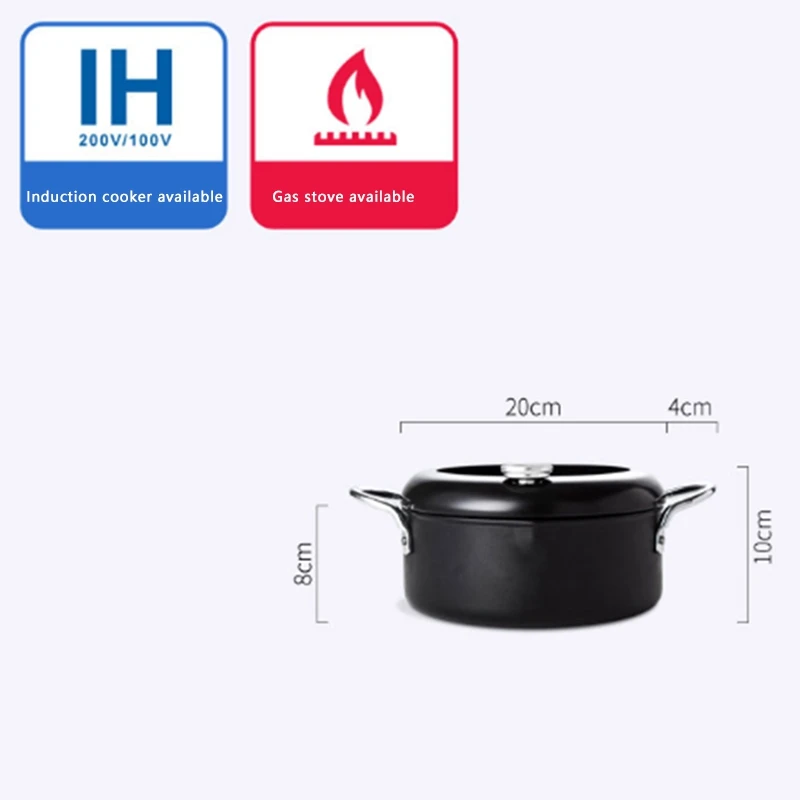 Tempura сковорода японский стиль фритюрница портативные горшки для жарки с термометром индукционная плита газовая плита с антипригарным покрытием кухня