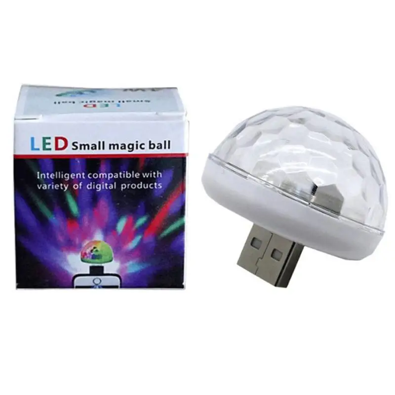 White Светодиодный USB автомобильный атмосферный волшебный светильник DJ RGB Мини Красочный музыкальный звук контроль сцены диско неоновые лампы интерьерные домашние Вечерние - Испускаемый цвет: White