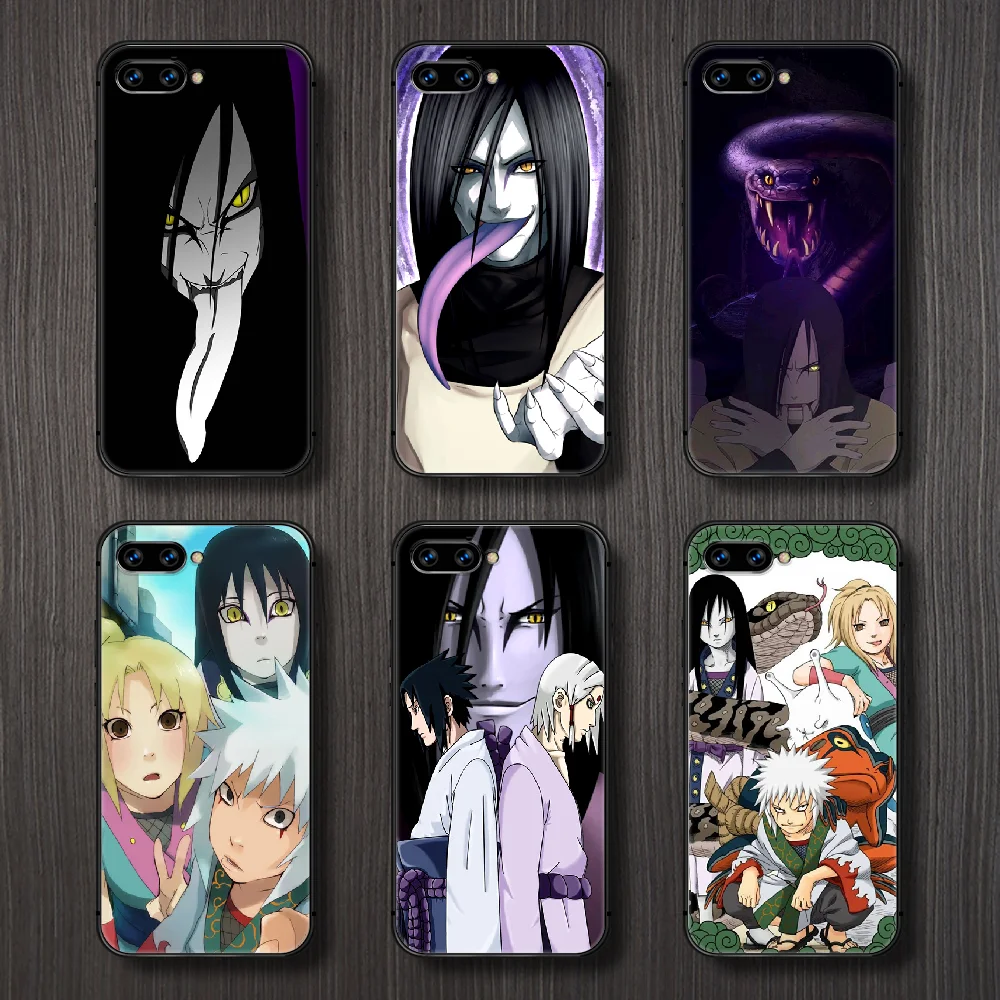 

Naruto Orochimaru anime Phone Case Cover Hull For HUAWEI honor 8 8c 8a 8x 9 9a 9x V10 MATE 10 20 I lite pro black cover painting