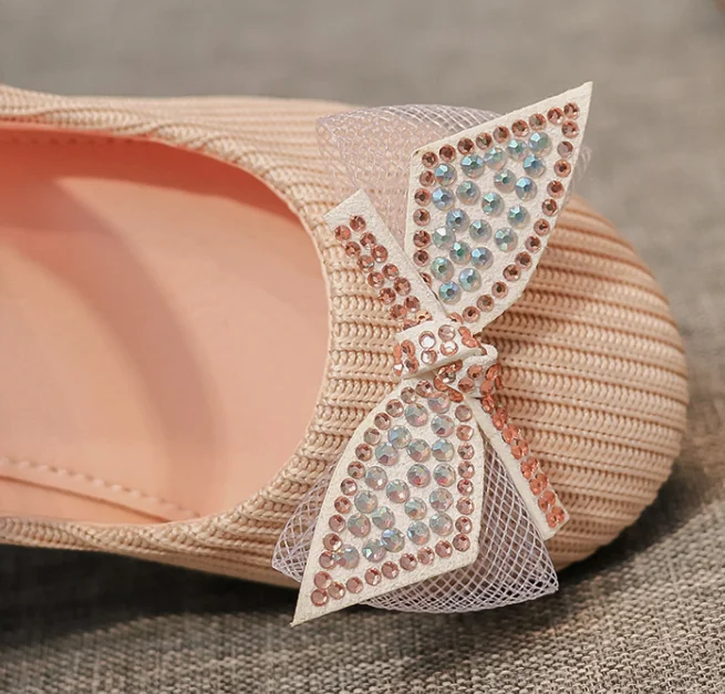 Весенне-Осенняя детская обувь для девочек, обувь бант Принцесса, милая детская обувь на плоской подошве с бантом