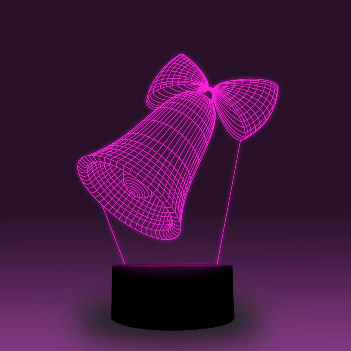 NiteApps 3D кольцо колокольчик ночник настольная лампа Иллюзия подарок на день рождения приложение/сенсорное управление