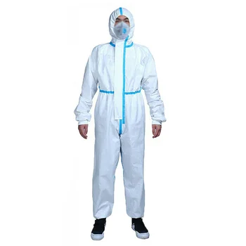 

Non-woven Disposable One time Coveralls Siamese with rubber strip Useful
