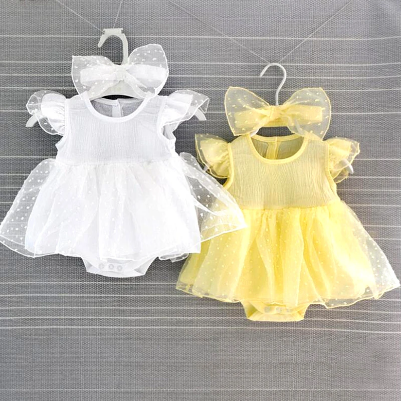 yellow christening dress