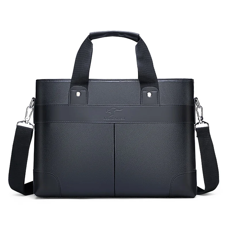 MensBriefcasePULeatherHandbagBagLuxuryMensBusinessBag