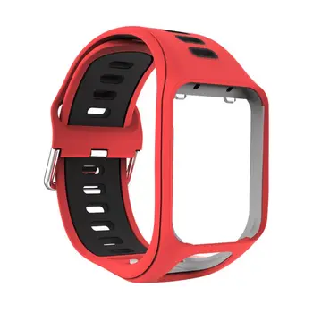 

Two-tone Breathable Soft Silicone Watchband Wrist Strap Bracelet Replacement for TomTom Spark/Runner 2/3/Adventurer Series Watch