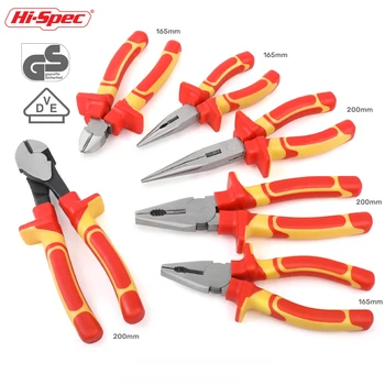 

Hi-Spec VDE Insulated Pliers Multi-function Wire Pliers Industrial Grade Electric Wire Stripping Crimping Vise Chrome Vanadium