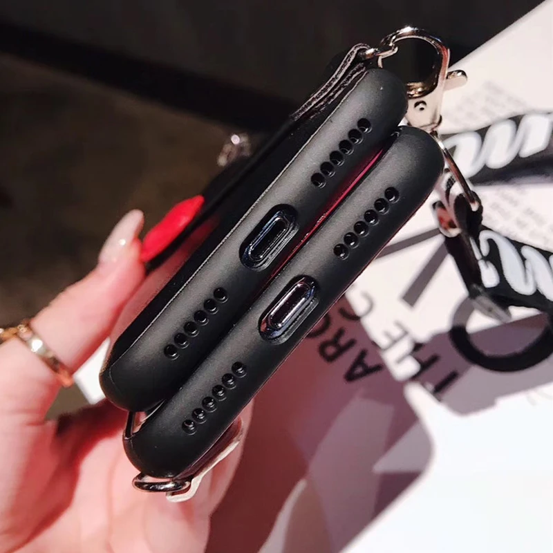 Чехол-Кошелек с кошкой и когтями для iPhone XS MAX XR X 8 7 6S Plus samsung S10 S9 с отделением для карт+ ремешок