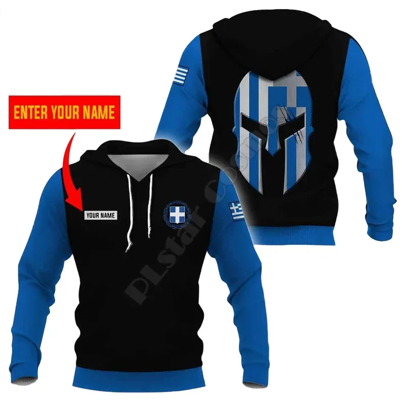 Customize Your Name Greece hoodie 3D Printed Hoodies Pullover Men For Women Sweatshirts Sweater Cosplay Costumes 04