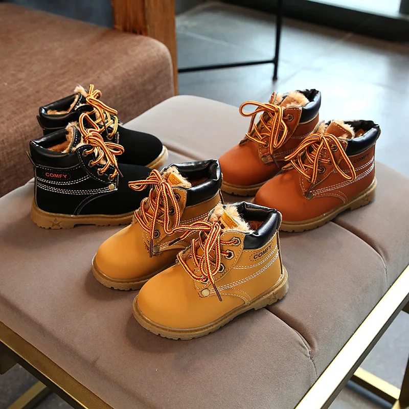 DoGeek; сезон весна-осень-зима; Детские кроссовки; Ботинки martin для мальчиков; детская обувь; детская зимняя обувь; Теплые повседневные модные плюшевые ботинки для мальчиков