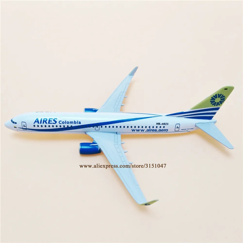 Сплав металла Air Colombia AIRES B737 авиакомпания модель самолета Boeing 737 Airways модель самолета Стенд самолет детские подарки 16 см