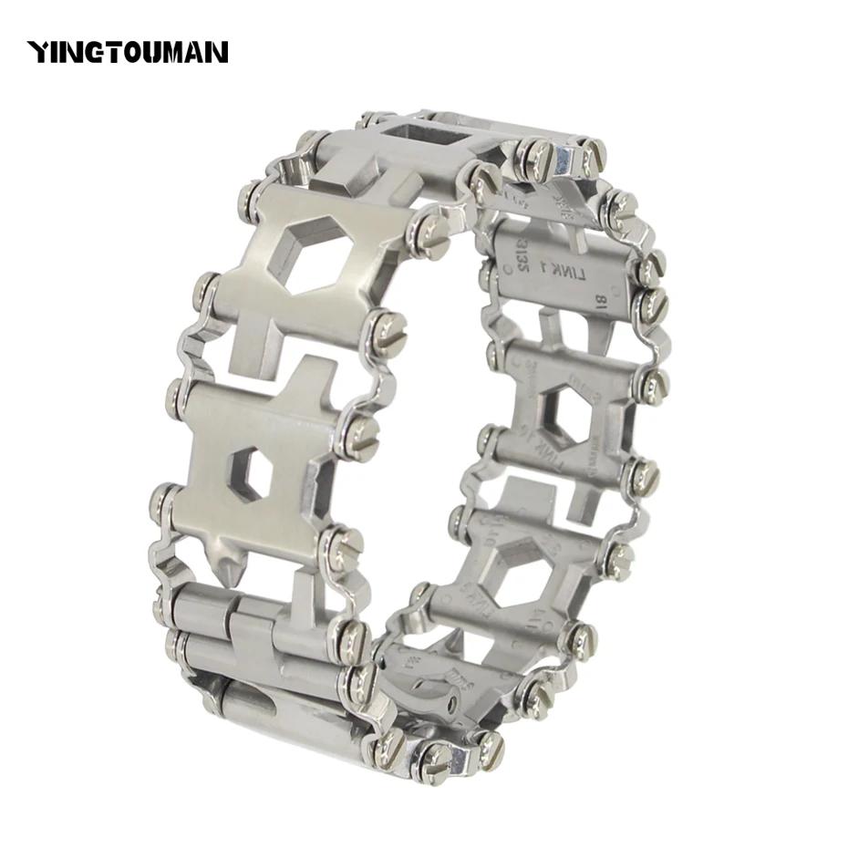 

YINGTOUMAN Wearable Tread 29 In 1 Multi-function Bracelet Strap Multi-function Screwdriver Outdoor Emergency Kit Multi Tool