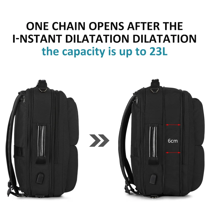  Tigernu 2020 New Expаndable Large Capacity Backpack Men Anti theft 15.6 inch Laptop Backpack USB Ch