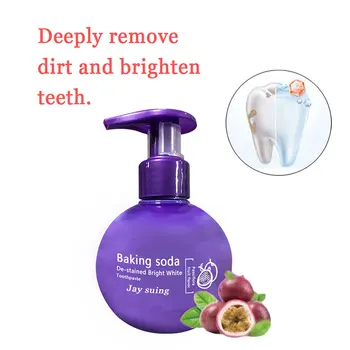 

Baking Soda Push Type Fruity Toothpaste Flavor Refresh Stain Removal Teeth Bleach Bottled Toothpaste Oral Protect