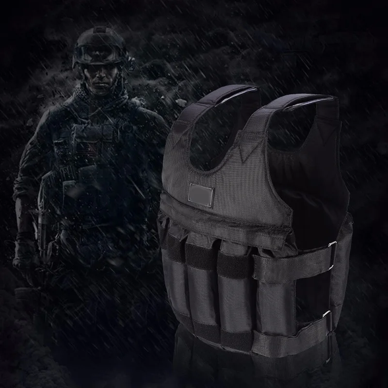 

Adjustable Fitness Weighted Vest 20kg 50kg Exercise Training Fitness Jacket Gym Workout Boxing Waistcoat Fitness Equipment