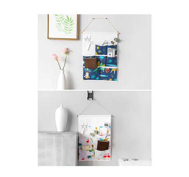 Boway Tomboy Storage Bag Hanging Bag Wardrobe Household Wall Mounted Door Multilayer Fabric Creative Wall Hangers Storage