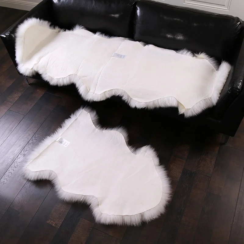 

ECO friendly tan 1P full pelt sheepskin rug ,gray shaggy sheep fur decoration carpet soft lambskin fur cushion sofa mat